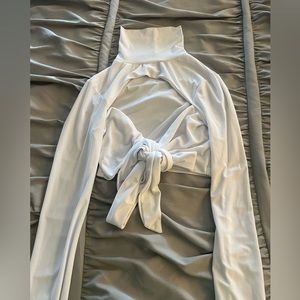 Long Sleece Crop Top